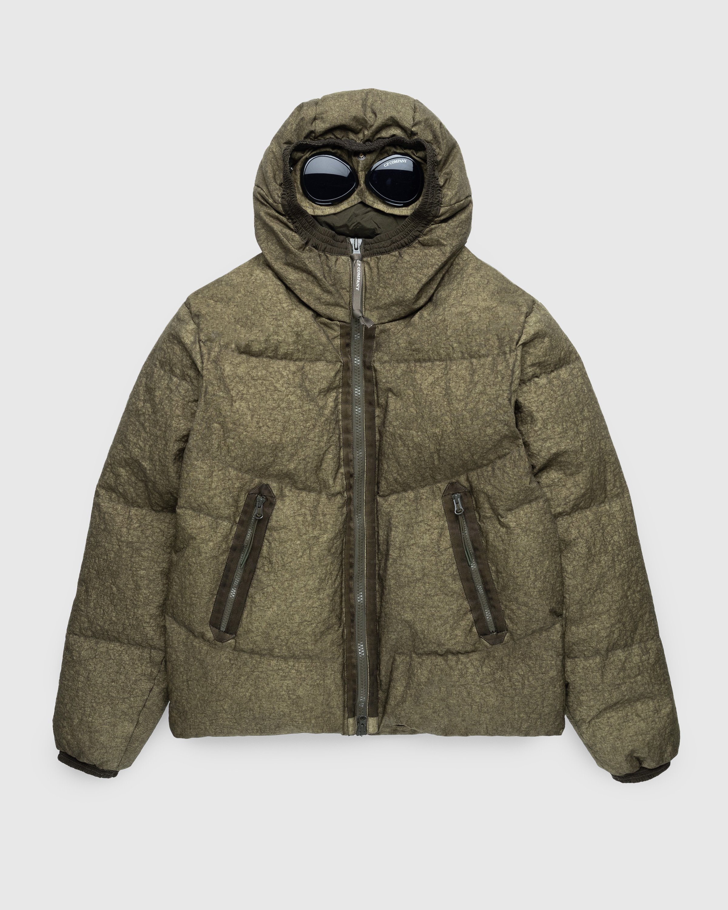 C.P. Company – Co-Ted Goggle Down Jacket Ivy Green | Highsnobiety Shop
